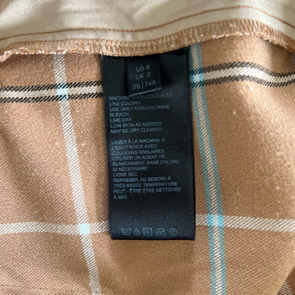 Urban Outfitters plaid wide leg high rise pant brown Sz 8 - Picture 6 of 9